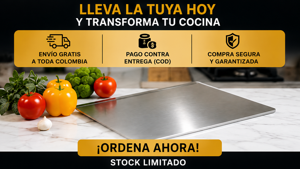 Tabla Rebanar Pro — Acero Inoxidable Premium 30×40 cm