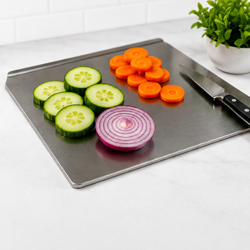 Tabla Rebanar Pro — Acero Inoxidable Premium 30×40 cm