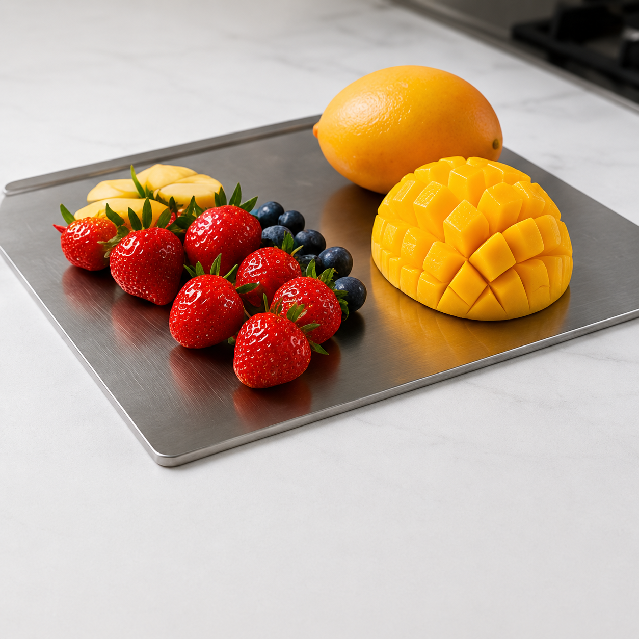 Tabla Rebanar Pro — Acero Inoxidable Premium 30×40 cm